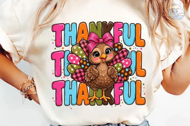 Thankful Turkey PNG Sublimation Design
