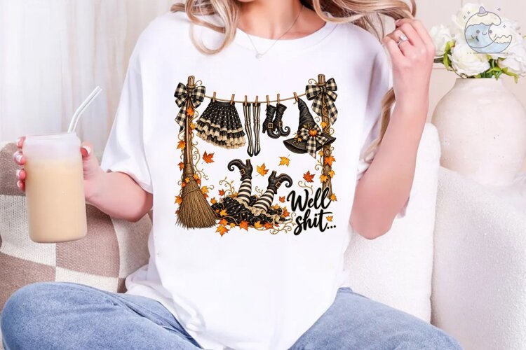 Well Shit Halloween PNG Sublimation Desi example image 1