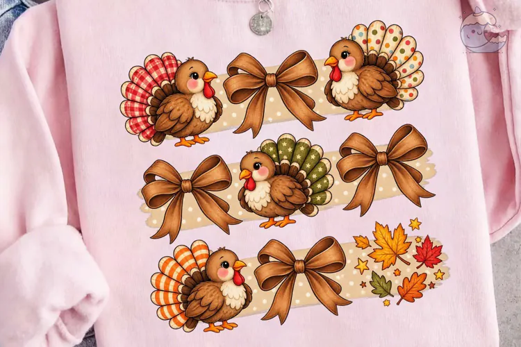 Thanksgiving Turkey PNG Sublimation Bund