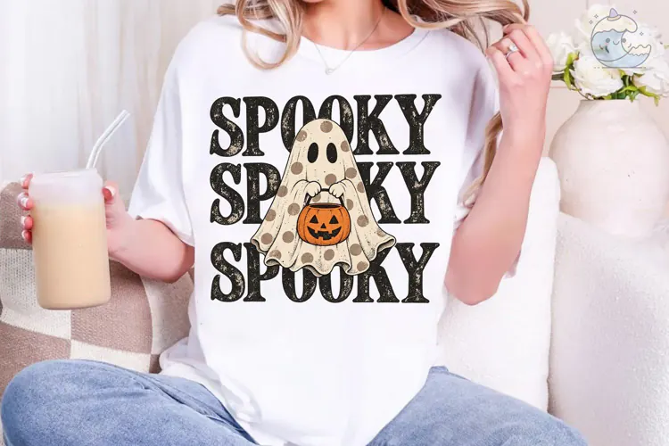 Spooky Spooky Spooky Ghost PNG Shirt Des