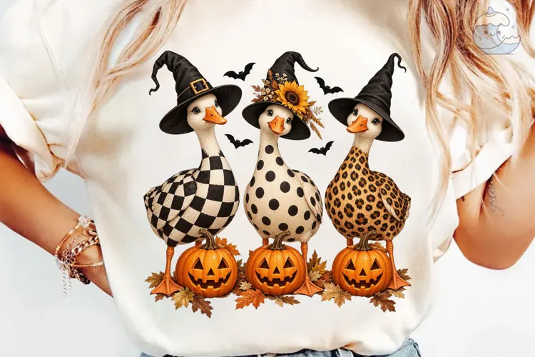 Halloween Witch Duck PNG Sublimation Des