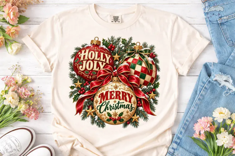 Holly Jolly Merry Christmas PNG Sublimat