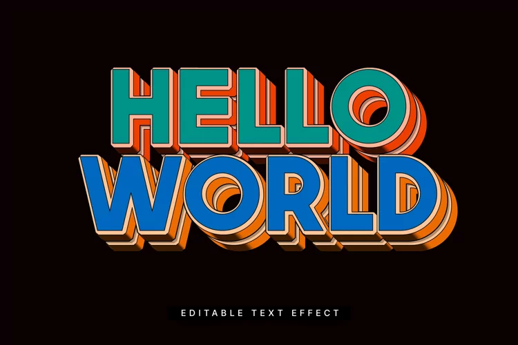 Editable Text Effect for Illustrator. Vector Graphic styles