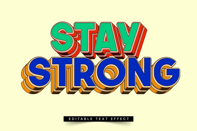 Editable Text Effect for Illustrator. Vector Graphic styles example image 1