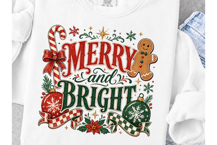 Trending Christmas PNG,Merry and Bright Christmas PNG