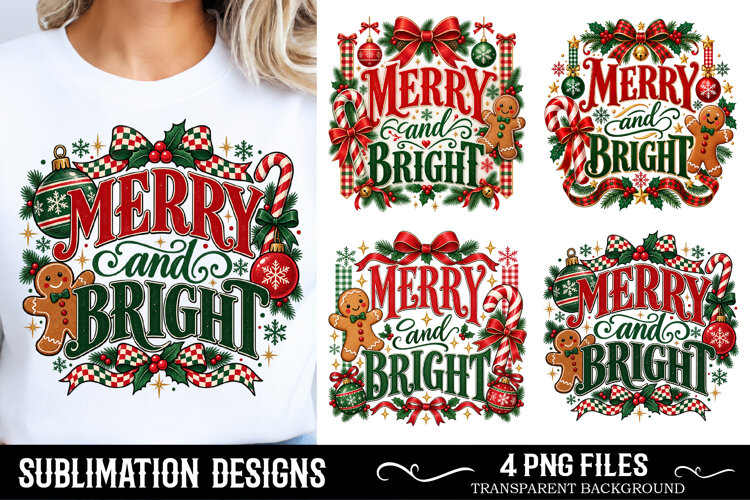 Trending Christmas PNG, Merry And Bright PNG example image 1