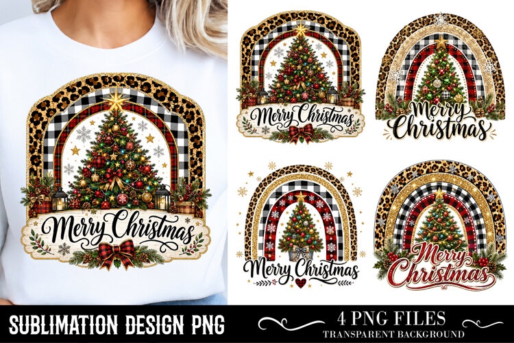 Trending Christmas PNG, Merry Christmas Rainbow PNG example image 1