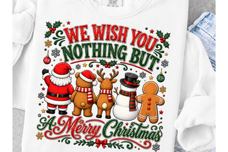 Trending Christmas PNG, Nothing Butt a Merry Christmas PNG example image 1