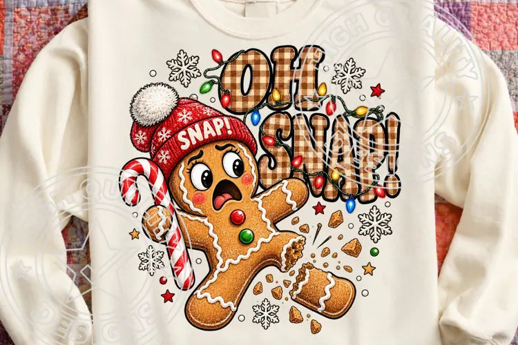 Trending Christmas PNG, Oh Snap Gingerbread Png