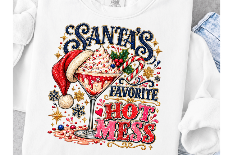 Trending Christmas PNG,Santa's Hot Mess PNG