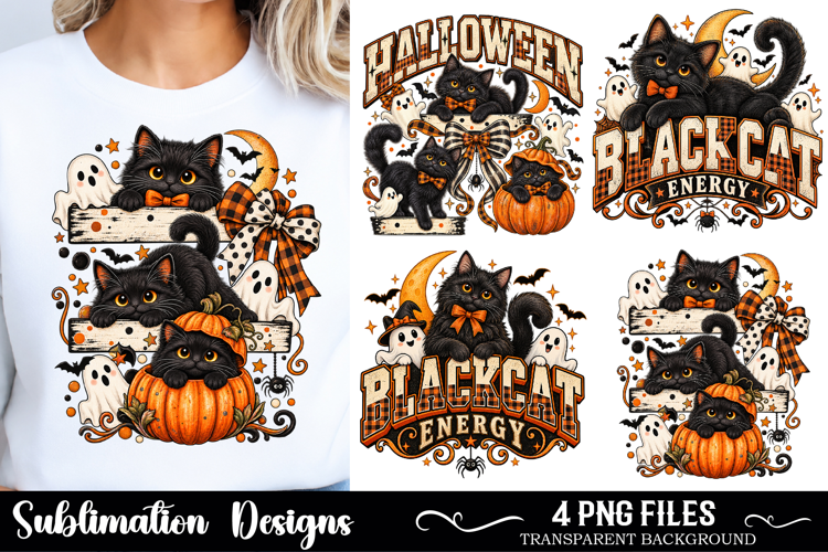 Trending Halloween PNG, Black Cat PNG