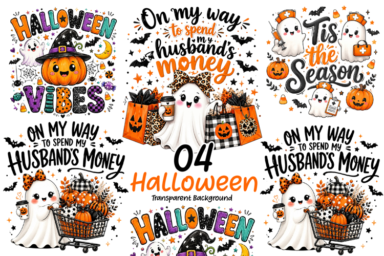 Trending Halloween PNG, Spooky Season PNG, Cute Pumpkin PNG example image 1