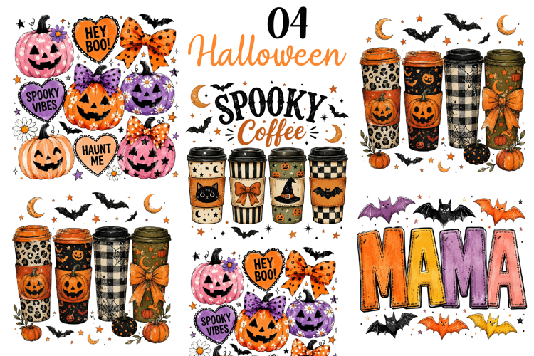 Trending Halloween PNG, Spooky Season PNG, Cute Pumpkin PNG example image 1