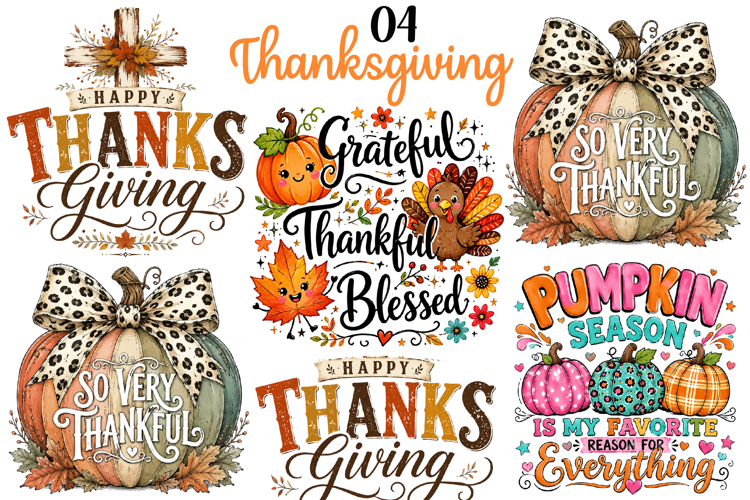 Trending Thanksgiving Sublimation PNG, Autumn Sublimation PN example image 1