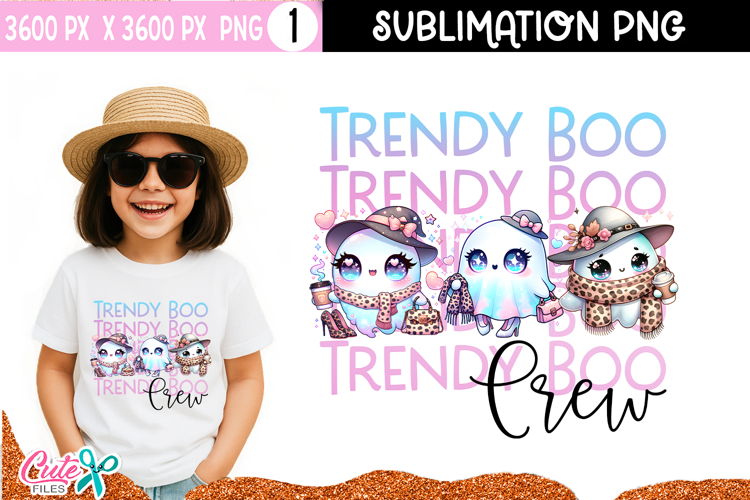 Trendy Boo Crew | Cute Ghost Fashion Sublimation