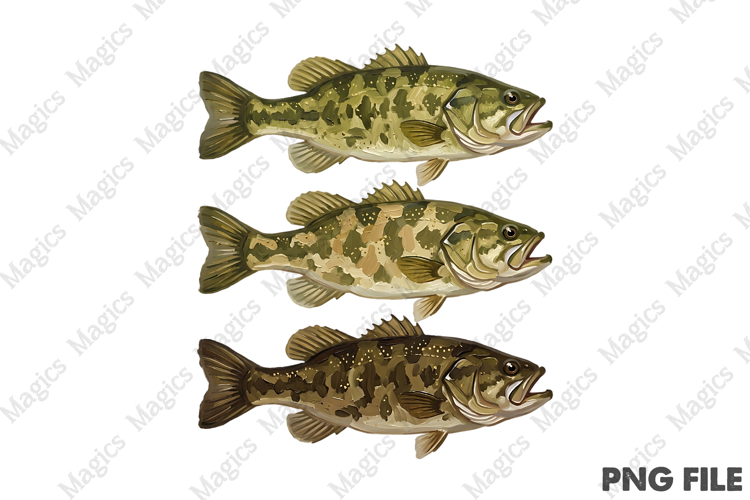 Trendy Camo Bass Sublimation Design