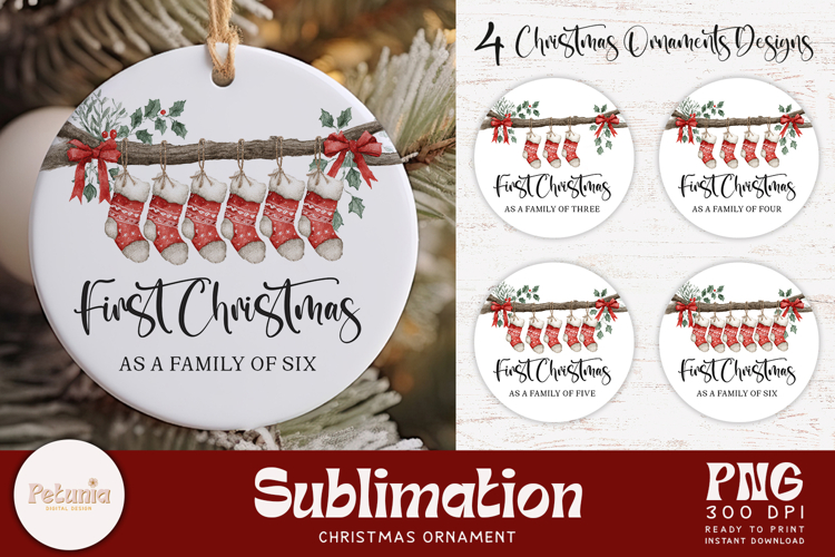 Baby First Christmas Ornament | Round Christmas Ornament