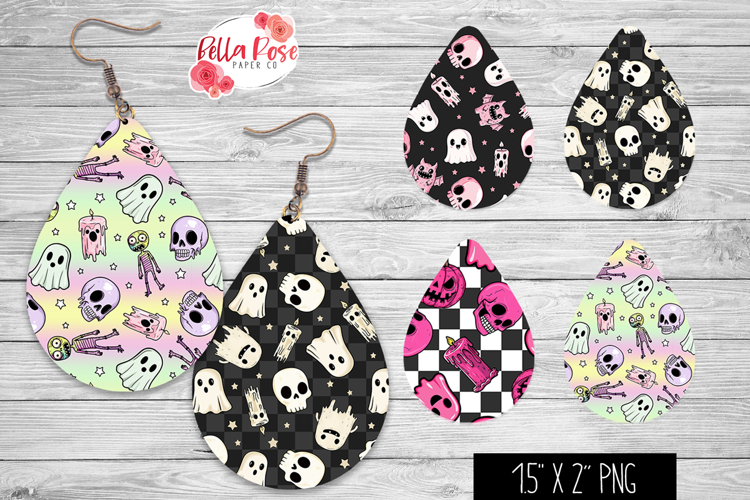 Cute Halloween | Spooky Season | 4 Sets of Teardrop Earrings
