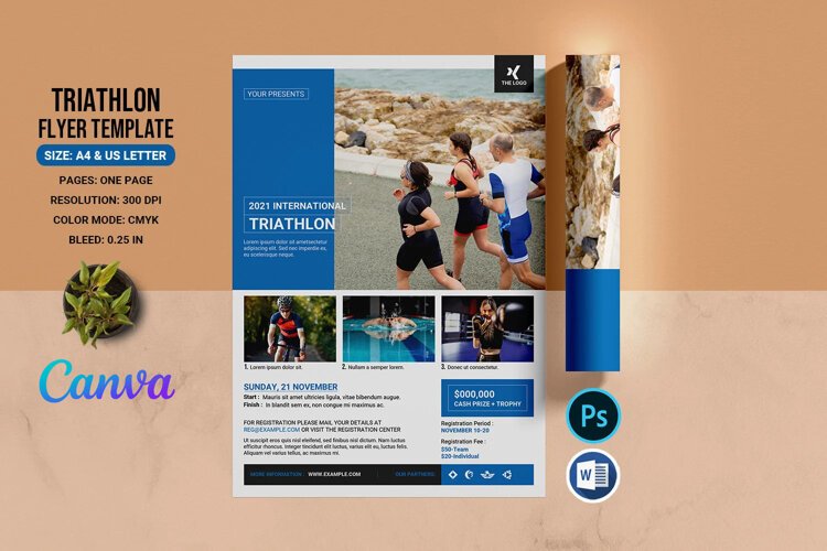 Triathlon Flyer Template example image 1