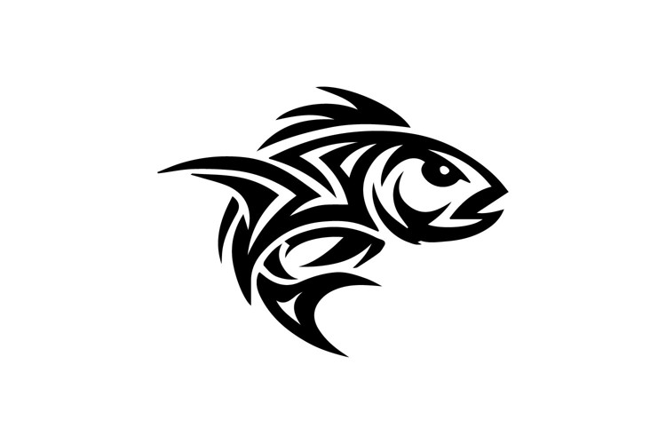 Tribal Fish Logo Design Vector
