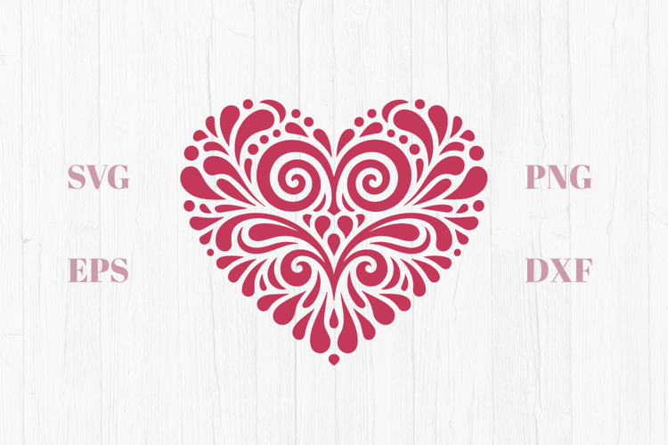 Leaves geometric heart SVG