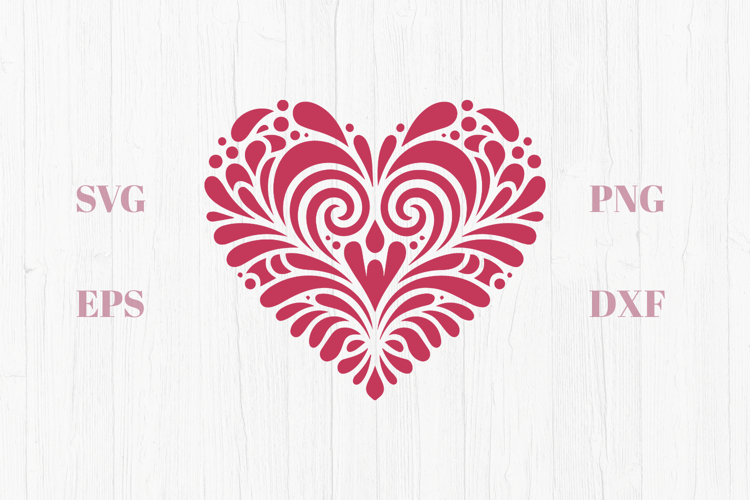 Tribal geometric heart SVG