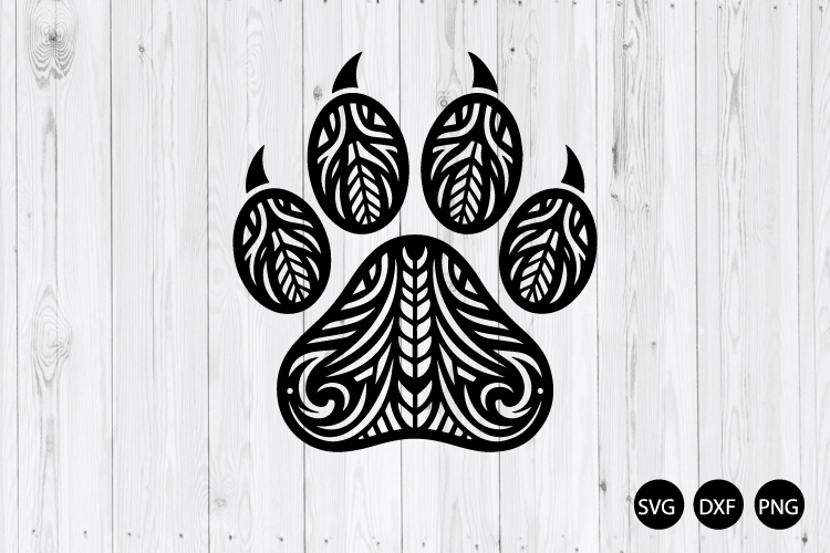 Tribal Paw SVG, Paw Print SVG, Animal Paw SVG