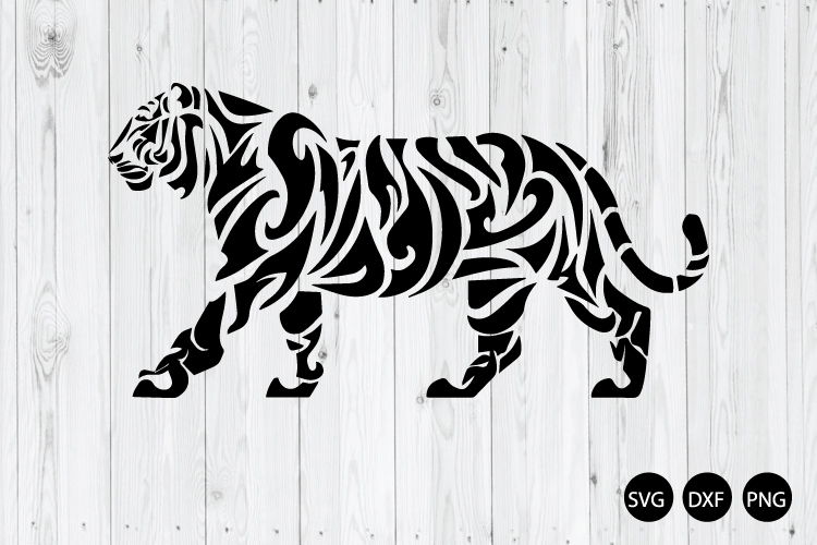 Tribal Tiger, Tattoo Tiger SVG, Tiger SVG, Animal SVG