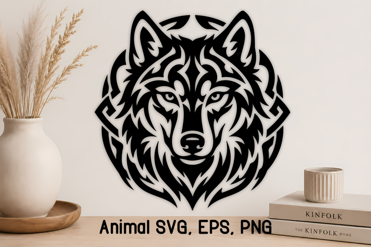 Tribal Wolf SVGs Image 3