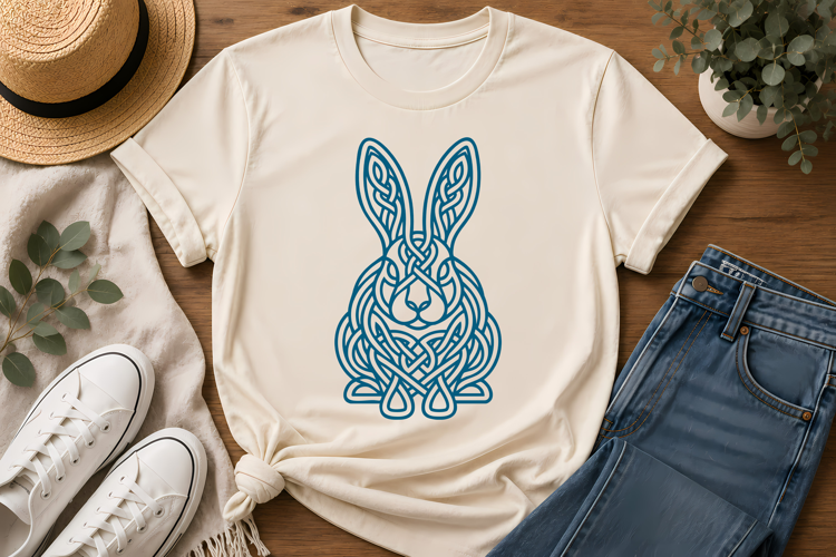 Celtic Knot Animal SVG Design | Bunny Silhouette SVG