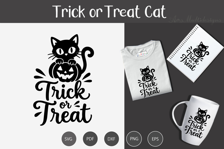 Trick or Treat Cat SVG