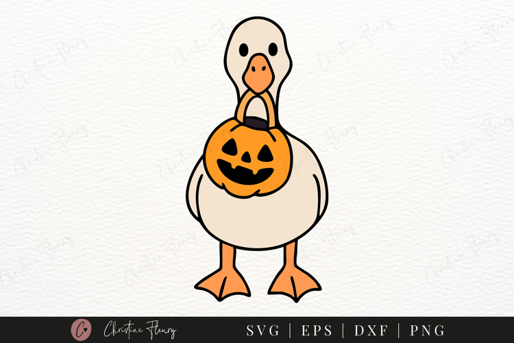 Trick or Treat Goose SVG | Halloween Spooky Goose PNG