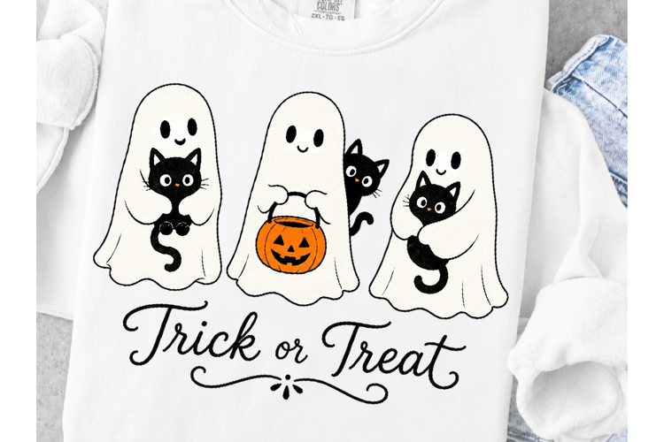 Trick or Treat Halloween Ghost PNG