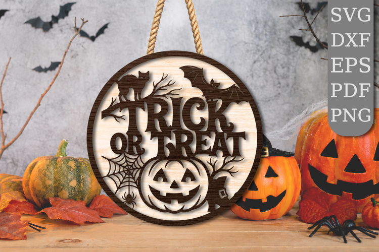 Trick or Treat Halloween Laser Cut SVG
