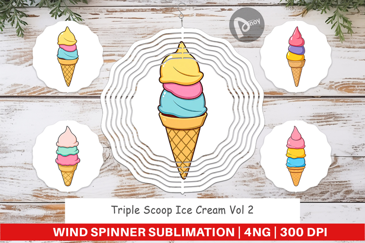 Wind Spinner Triple Scoop