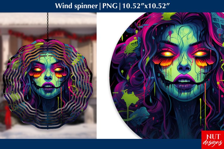 Witch wind spinner, Halloween wind spinner sublimation