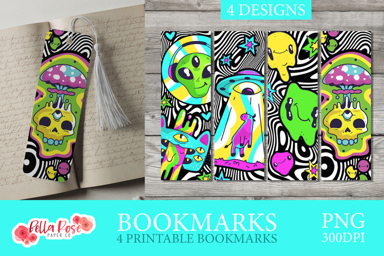 Trippy | Aliens | Printable Bookmarks