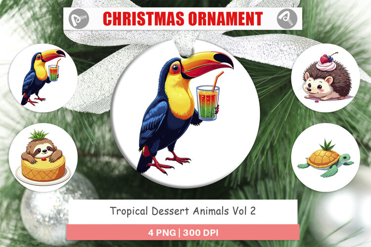 Ornament Tropical Dessert Animals example image 1
