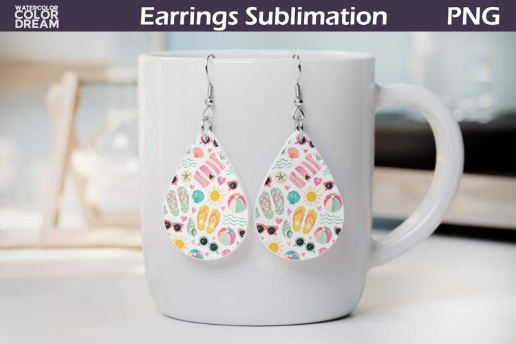 Flip Flop Sunglasses Teardrop Earrings | Summer Beach
