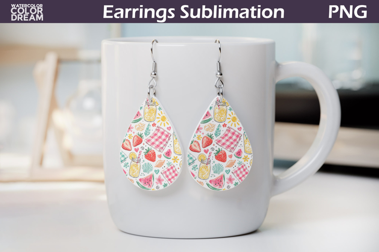 Strawberry Teardrop Earrings | Summer Picnic Earrings