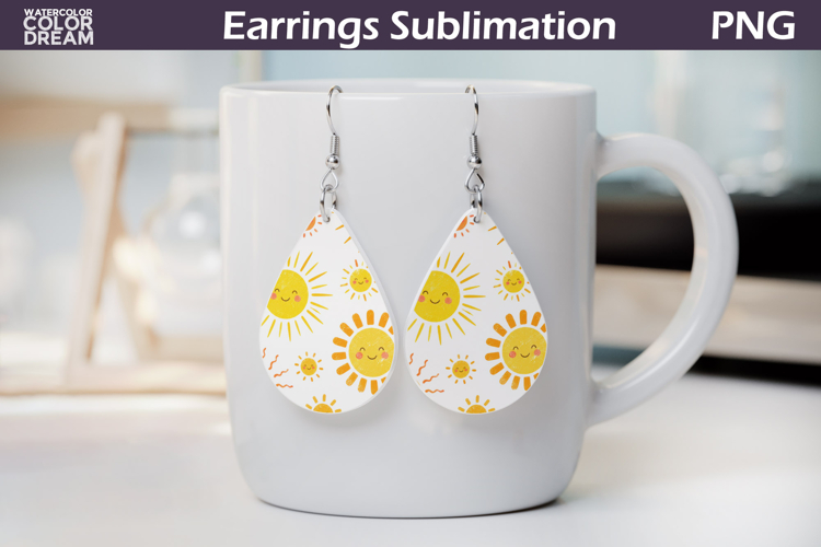 Summer Teardrop Earrings | Smiling Sun Earrings