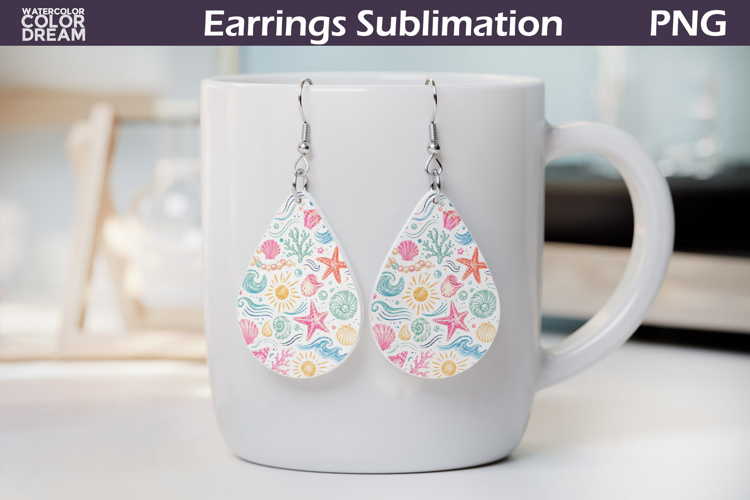 Coastal Teardrop Earrings | Summer Beach Earrings