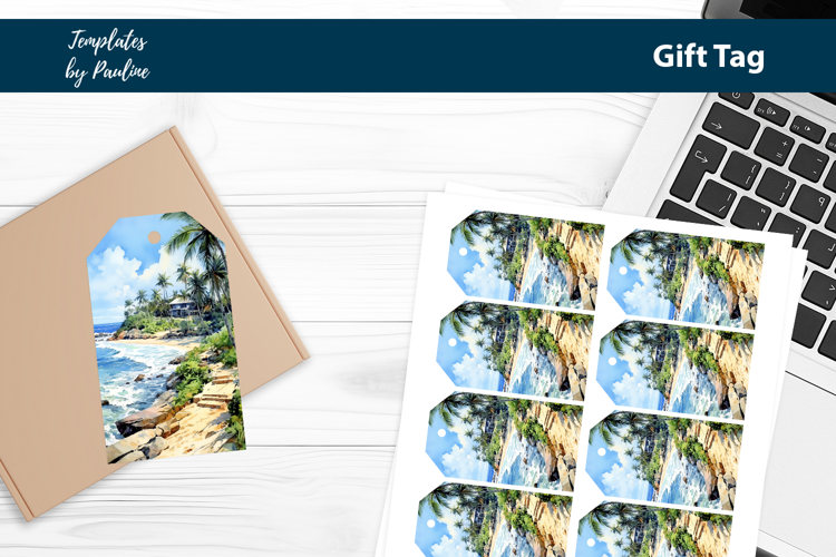 Tropical Wedding Favor Tags Printable