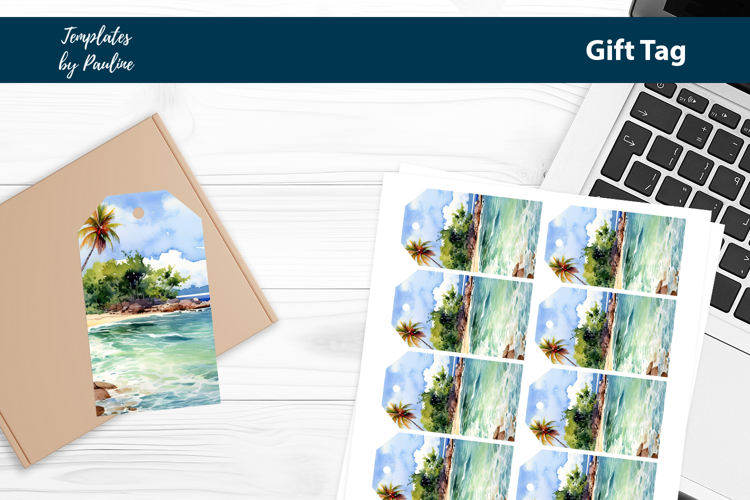 Tropical Gift Tags for Hamdmade Shop Packaging