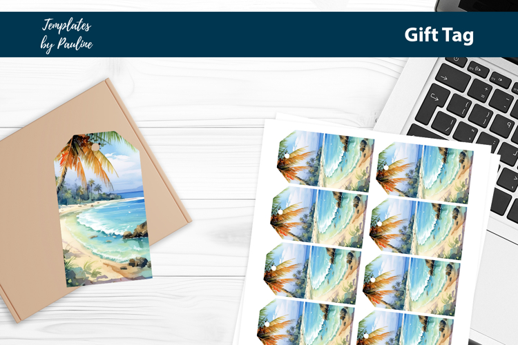 Tropical Beach Gift Tags Printable