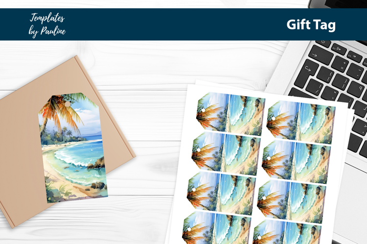 Tropical Beach Gift Tags Printable