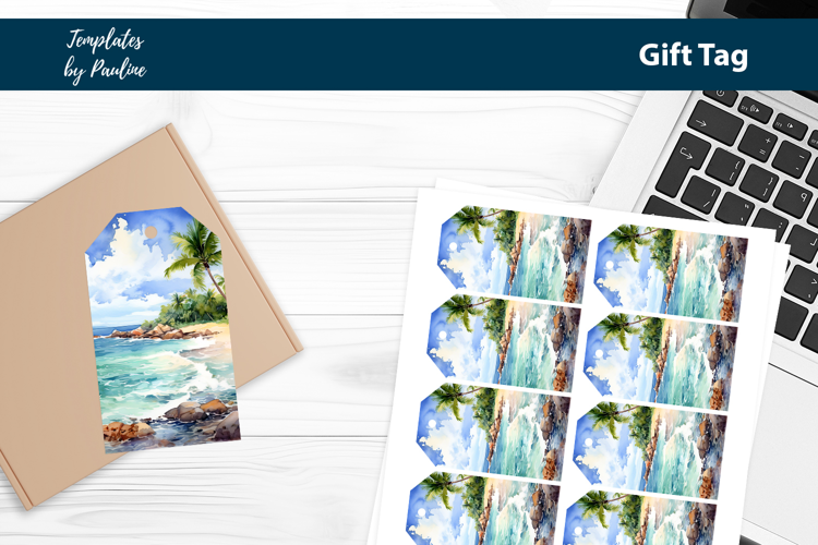 Beach Party Gift Tags Printable