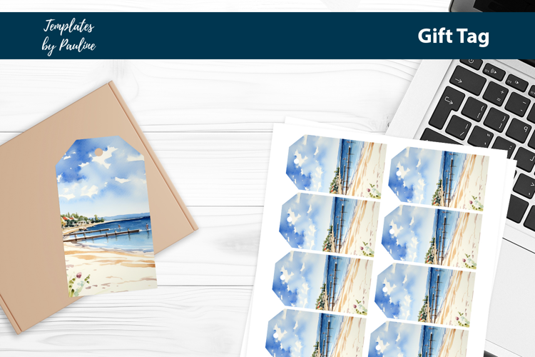 Beach Corporate Gift Tags Printable