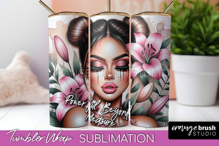 Affirmation Tumbler Wrap, Inspirational Tumbler Sublimation example image 1