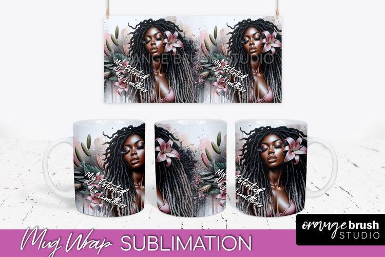 Affirmation Mug Wrap - Inspirational Quote Mug Sublimation example image 1